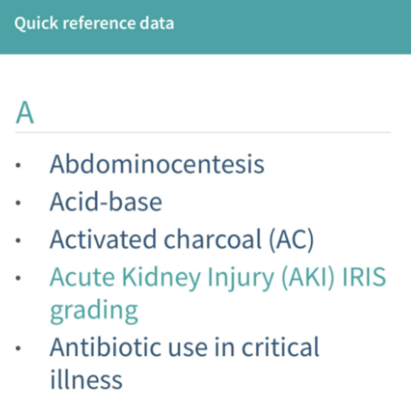 Quick Reference Data